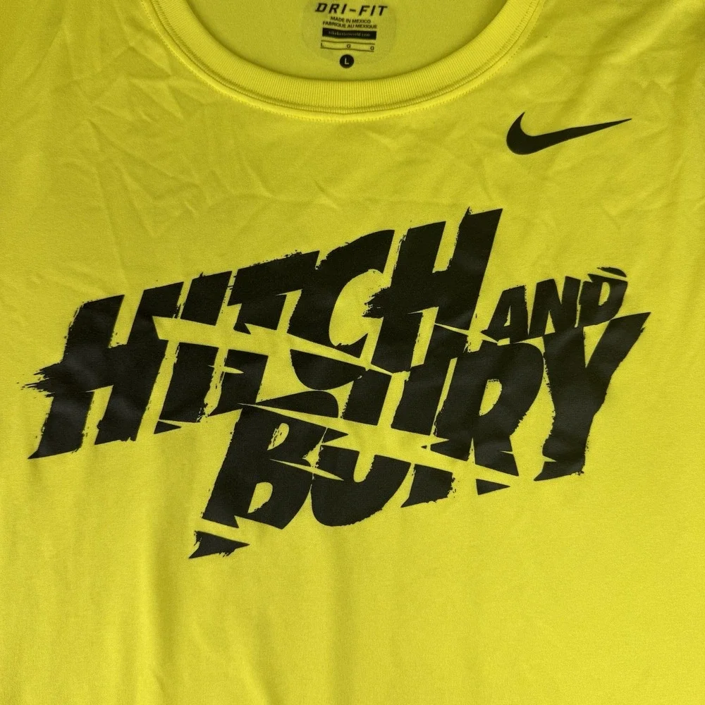 Nike Oregon Ducks‎ Long Sleeve Yellow Athletic Shirt Hitch And Bury Women's Lg